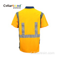 Áo sơ mi Polo phản quang an toàn màu cam Hi Vis